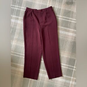 VTG Laura Scott burgundy straight leg trousers 12